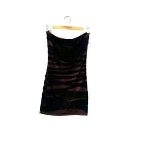 Mesh Bandage Mini Dress - Black